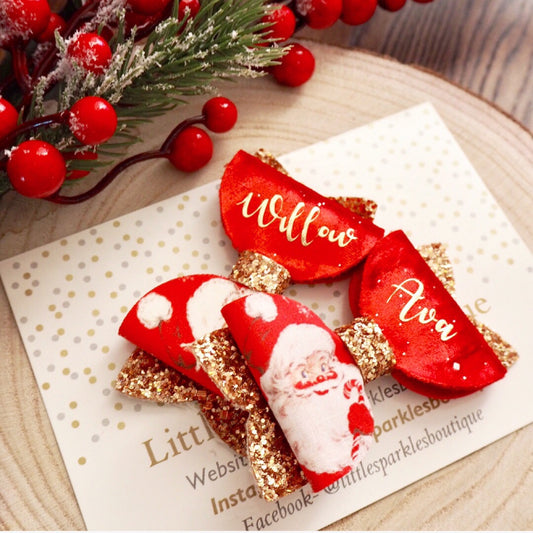 Santa Personalised Bow