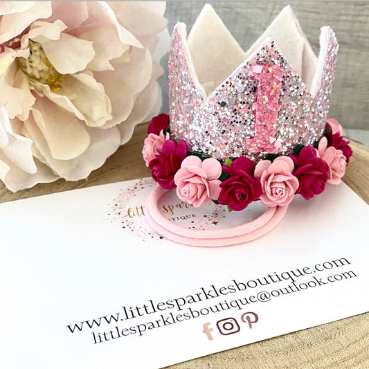 Pink And Silver Glizt Crown