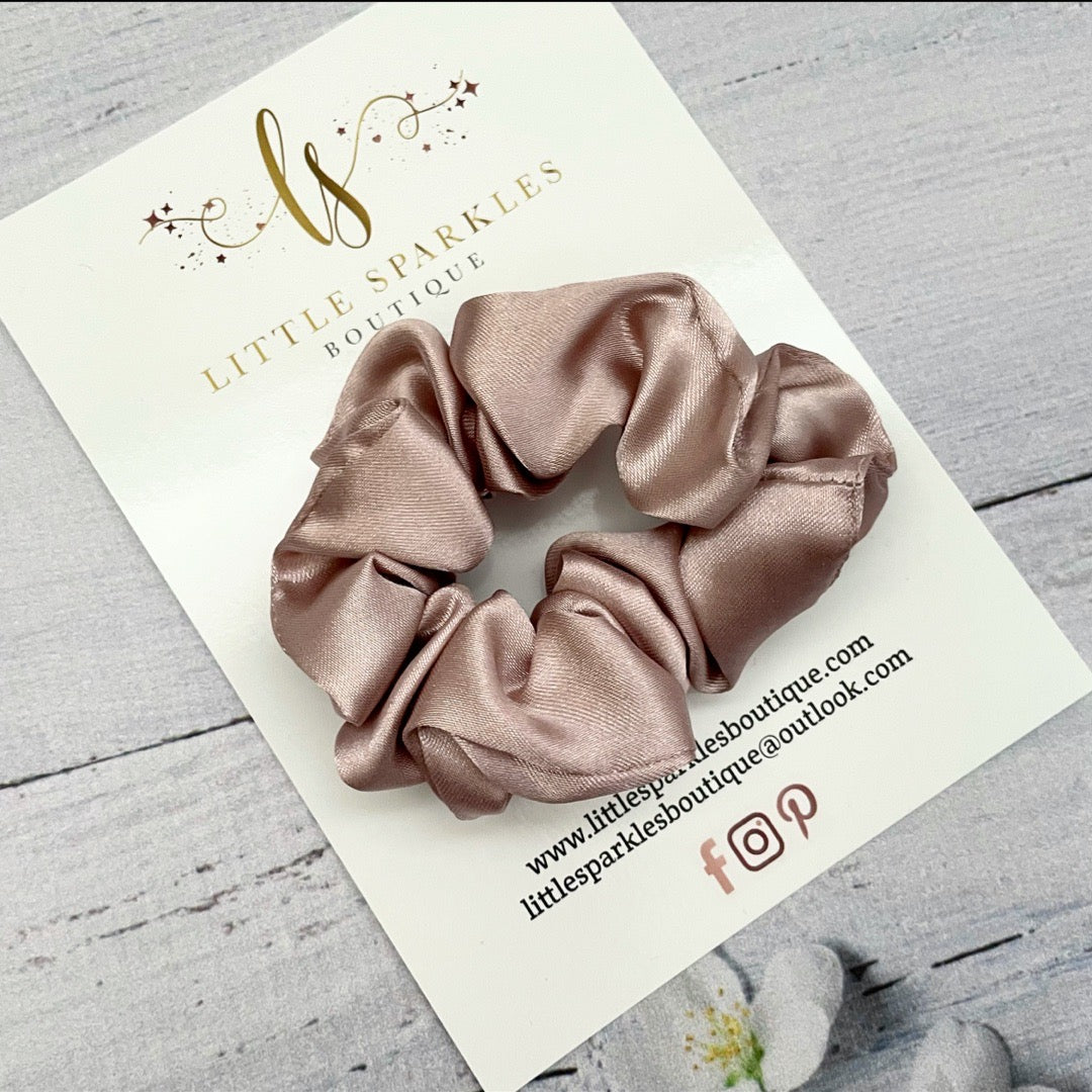 Rose Gold Satin Scrunchie