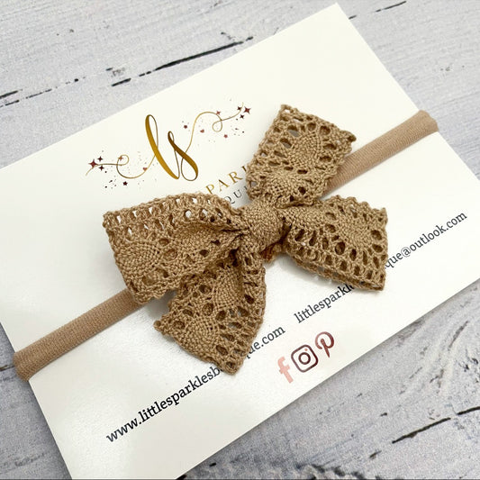 Brown Lace Tie