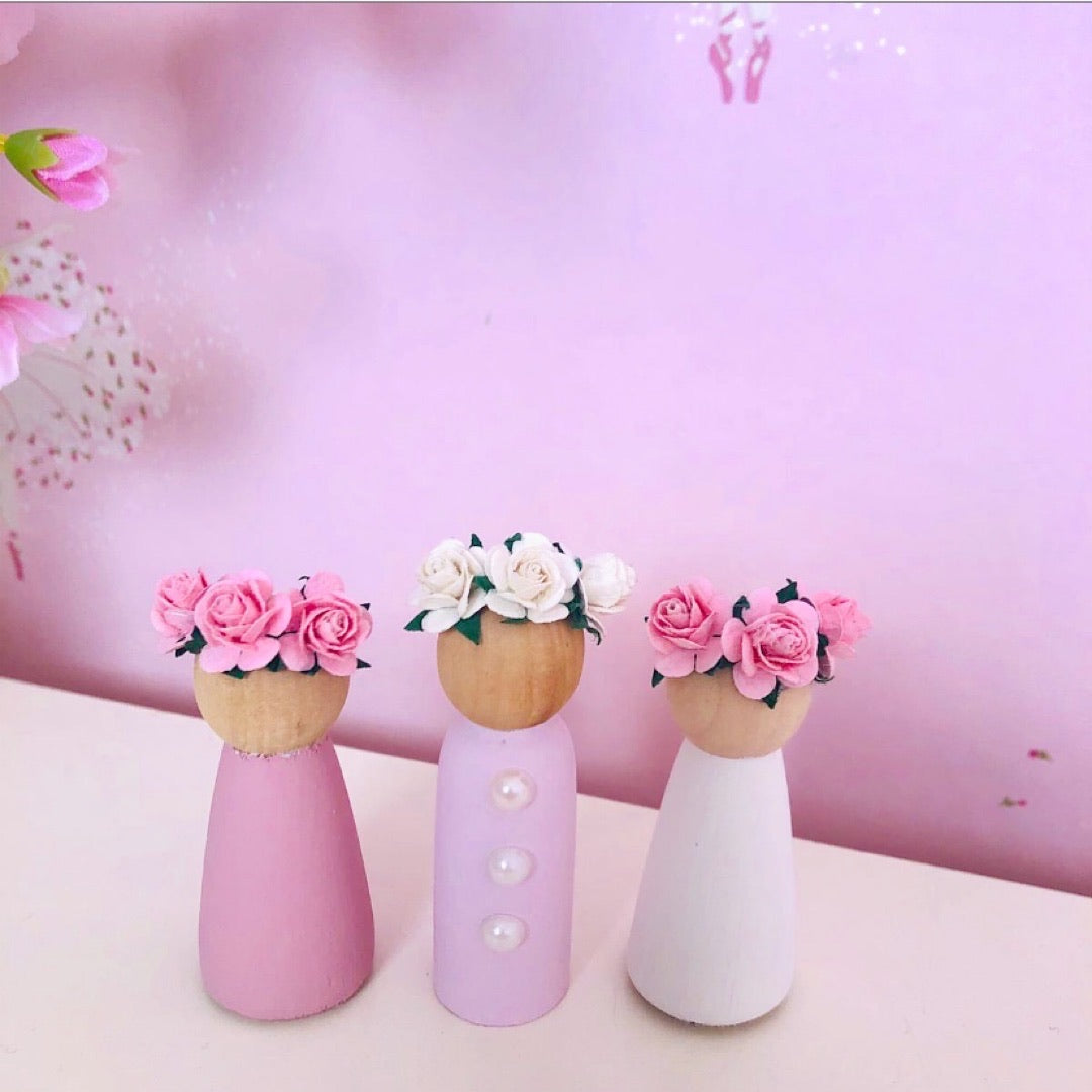Pink And White Dolls Pegs