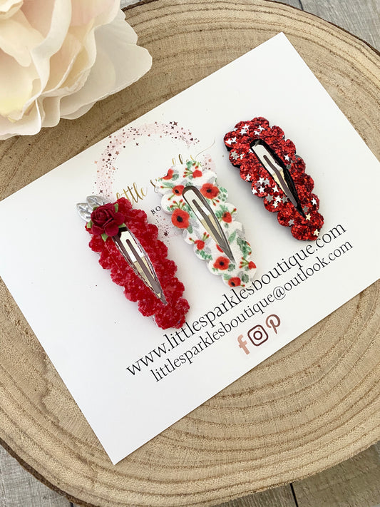 Poppy Snap Clip Set