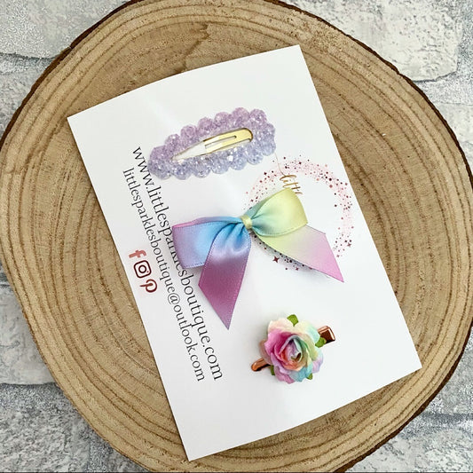 Rainbow Spring Mini Clip Set